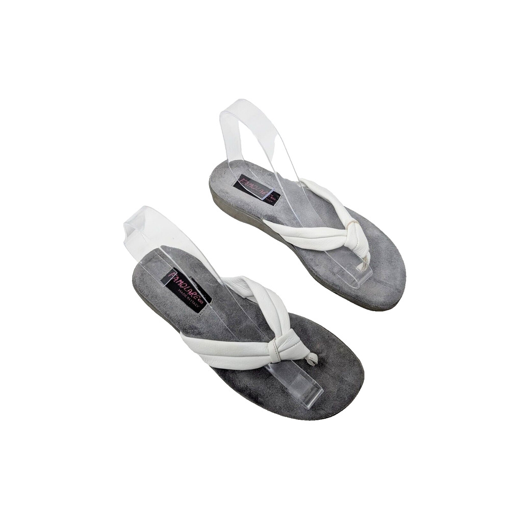 Famolare Wave There Lite Sandals White Flip Flop Slip On Women's Size 6.5 - Picture 2 of 9